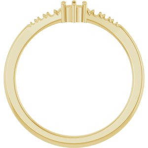 10K Yellow Gold 3.2 mm Round Ring Mounting – image 4