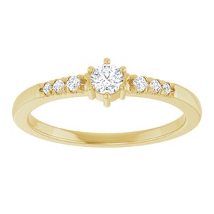 14K Yellow Gold 3.2 mm Round Ring Mounting – image 5