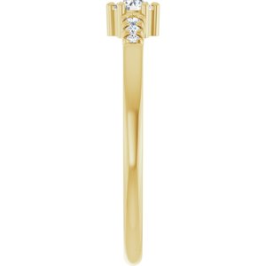 10K Yellow Gold 3.2 mm Round Ring Mounting – image 7