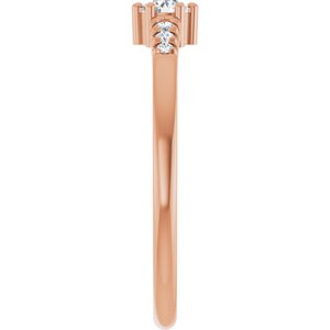 10K Rose Gold 3.2 mm Round Ring Mounting – image 7
