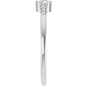 10K White Gold 3.2 mm Round Ring Mounting – image 7