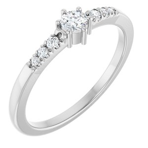 Continuum Sterling Silver 3.2 mm Round Ring Mounting