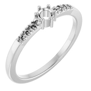 Continuum Sterling Silver 3.2 mm Round Ring Mounting – image 2