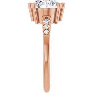 18K Rose Gold 10x8 mm Oval Ring Mounting – image 7