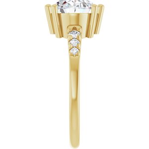 18K Yellow Gold 10x8 mm Oval Ring Mounting – image 7