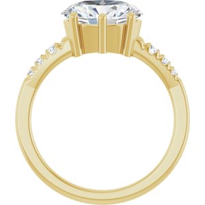10K Yellow Gold 10x8 mm Oval Ring Mounting – image 3