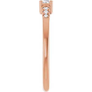 10K Rose Gold 4.5x2 mm Straight Baguette Ring Mounting – image 7