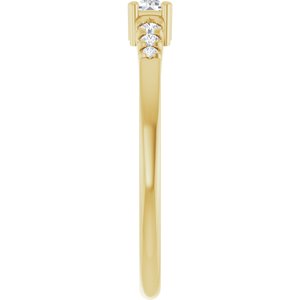 18K Yellow Gold 4.5x2 mm Straight Baguette Ring Mounting – image 7