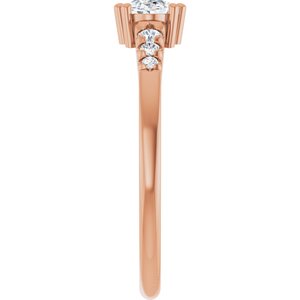 18K Rose Gold 6x4 mm Oval Ring Mounting – image 7