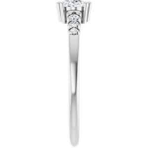 Platinum 6x4 mm Oval Ring Mounting – image 7