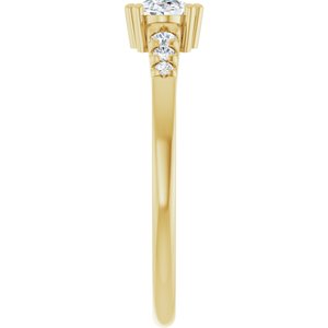 14K Yellow Gold 6x4 mm Oval Ring Mounting – image 7