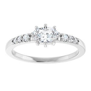 Continuum Sterling Silver 6x4 mm Oval Ring Mounting – image 5