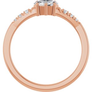 10K Rose Gold 6x4 mm Oval Ring Mounting – image 3