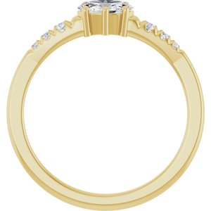14K Yellow Gold 6x4 mm Oval Ring Mounting – image 3