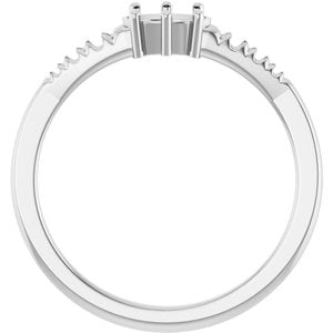 10K White Gold 6x4 mm Oval Ring Mounting – image 4