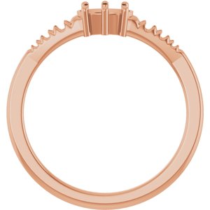 10K Rose Gold 6x4 mm Oval Ring Mounting – image 4