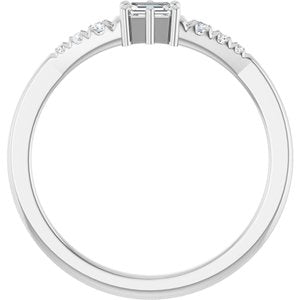 Platinum 3.75x2.5 mm Emerald Ring Mounting – image 3