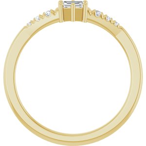 14K Yellow Gold 3.75x2.5 mm Emerald Ring Mounting – image 3