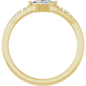 10K Yellow Gold 6x3 mm Marquise Ring Mounting – image 3