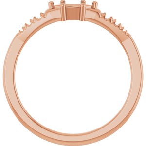 18K Rose Gold 6x3 mm Marquise Ring Mounting – image 4