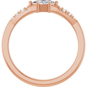 10K Rose Gold 6x3 mm Marquise Ring Mounting – image 3