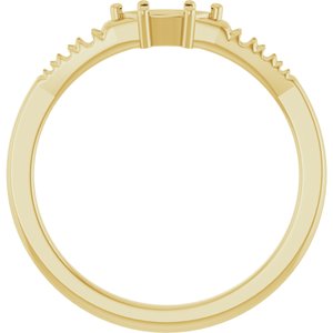 14K Yellow Gold 6x3 mm Marquise Ring Mounting – image 4