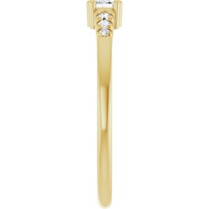 10K Yellow Gold 3.75x2.5 mm Emerald Ring Mounting – image 7