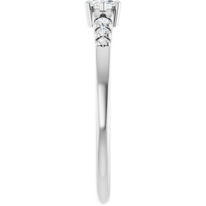 14K White Gold 6x3 mm Marquise Ring Mounting – image 7