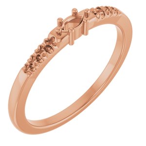 14K Rose Gold 4x2 mm Marquise Ring Mounting – image 2