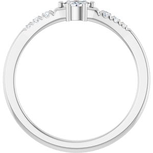 10K White Gold 4x2 mm Marquise Ring Mounting – image 3