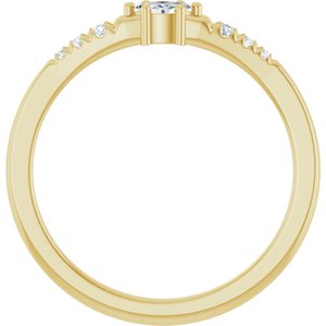 14K Yellow Gold 4x2 mm Marquise Ring Mounting – image 3