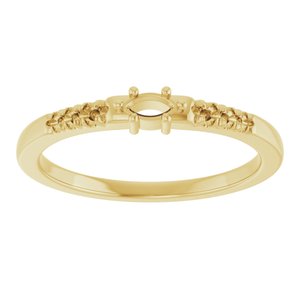 10K Yellow Gold 4x2 mm Marquise Ring Mounting – image 6