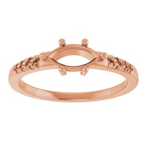 10K Rose Gold 8x4 mm Marquise Ring Mounting – image 6