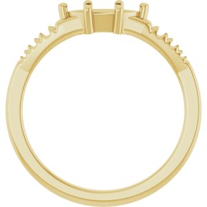 10K Yellow Gold 8x4 mm Marquise Ring Mounting – image 4