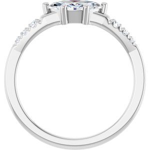 10K White Gold 8x4 mm Marquise Ring Mounting – image 3