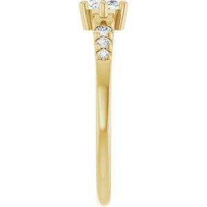 18K Yellow Gold 8x4 mm Marquise Ring Mounting – image 7