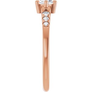 18K Rose Gold 8x4 mm Marquise Ring Mounting – image 7