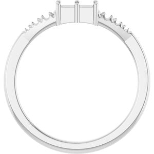 Continuum Sterling Silver 5x2 mm Straight Baguette Ring Mounting – image 4