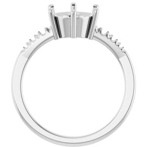 Platinum 8 mm Round Ring Mounting – image 4
