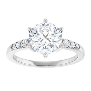 Platinum 8 mm Round Ring Mounting – image 5