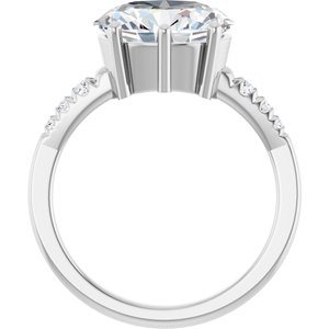 Sterling Silver 11x9 mm Oval Ring Mounting – image 3