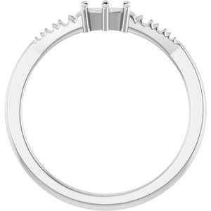 Platinum 5x3 mm Elongated Cushion Ring Mounting – image 4
