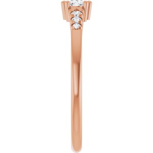 18K Rose Gold 5x3 mm Elongated Cushion Ring Mounting – image 7