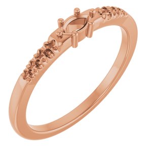 14K Rose Gold 4.5x2.5 mm Marquise Ring Mounting – image 2