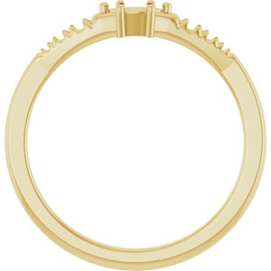 14K Yellow Gold 4.5x2.5 mm Marquise Ring Mounting – image 4