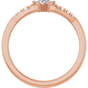10K Rose Gold 4.5x2.5 mm Marquise Ring Mounting – image 3
