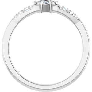 18K White Gold 4.5x2.5 mm Marquise Ring Mounting – image 3