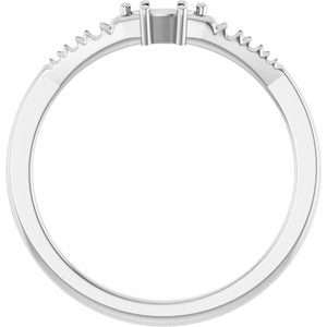 14K X1 White Gold 4.5x2.5 mm Marquise Ring Mounting – image 4