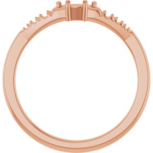 10K Rose Gold 4.5x2.5 mm Marquise Ring Mounting – image 4