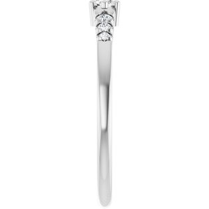 14K X1 White Gold 4.5x2.5 mm Marquise Ring Mounting – image 7